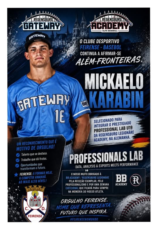CD Feirense Basebol representado no prestigiado Professional Lab U19